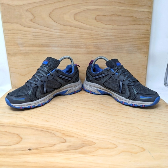 Skechers Hillcrest Size 7.5 Womens Shoes Gray Blue Chic Trail Running Hiking - Picture 4 of 7